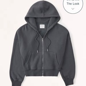Abercrombie & Fitch Essential Sunday Ribbed Hooded Full Zip